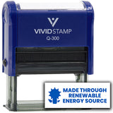 All Quality Made through Renewable Energy Source Self-Inking Rubber Stamp