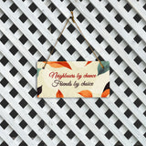 Neighbours By Chance Friends By Choice 5x10 Hanging Plus Wall or Door Sign | Family and Friends Boho Chic Home Decor