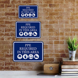 Classic Framed Plus PPE Required in This Area — Wall or Door Sign | Safety & PPE - Sign