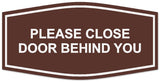 Signs ByLITA Fancy Please Close Door Behind You Sign - Laser-Engraved Lettering | Durable ABS Plastic | Vibrant Colors | Powerful Foam Tape