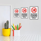 Portrait Round Plus No Outside Food Permitted Inside Wall or Door Sign | Food & Drink Restrictions