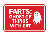Signs ByLITA Classic Framed Farts: Ghost Of Things With Eat Wall or Door Sign