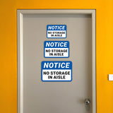 Classic Framed Plus Notice No Storage In Aisle Door or Wall Sign | Health & Safety Signage
