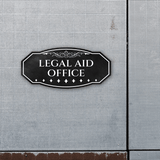 Victorian Plus Legal Aid Office Wall or Door Sign | Legal and Courtroom Decoration