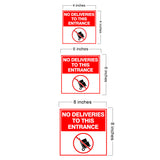 Square Plus No Deliveries To This Entrance Wall or Door Sign | Health & Safety Warehouse Business Signage