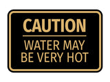 Signs ByLITA Classic Framed Caution Water May be Very Hot Durable Sign | Easy Installation | Elegant Design Wall or Door Sign