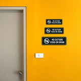 Standard Plus No Outside Food Or Drink Wall or Door Sign | Public Spaces Signage