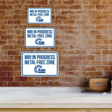 Classic Framed Plus MRI In Progress Metal-free Zone Door or Wall Sign | Medical Procedure Rooms Equipment
