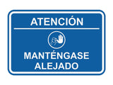 Signs ByLITA Classic Framed Atención: Mantengase Alejado Door or Wall Sign Easy Installation | Health And Safety | Building And Hospitality