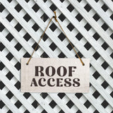 Roof Access 5x10 Hanging Plus Wall or Door Sign | Hotel & Public Signage