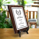 Squash Customizable Wooden Award Plaque | Easel Mount Option | Achievement and Recognition Personalizable Plaques | Sports Award