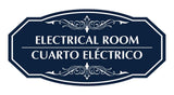 Signs ByLITA Victorian Electrical Room- Cuarto Eléctrico Bilingual Wall or Door Sign
