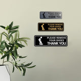 Standard Please Remove Your Shoes Thank You (Stick Man) Wall or Door Sign