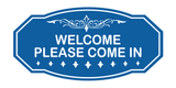 Signs ByLITA Victorian Welcome Please Come In Wall or Door Sign