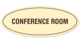 Signs ByLITA Oval Conference Room Sign - Laser-Engraved Lettering | Durable ABS Plastic | Vibrant Colors | Powerful Foam Tape
