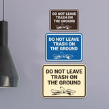 Signs ByLITA Classic Framed Do Not Leave Trash On The Ground Wall or Door Sign
