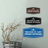 Signs ByLITA Fancy Home of a Proud Veteran Easy Installation | Honor Veterans with Military Signs | US Pride | Businesses and Homes Wall or Door Sign