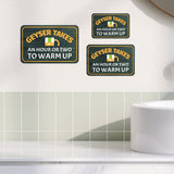 Classic Framed Plus Geyser Takes An Hour or Two To Warm Up Wall or Door Sign | Friendly Home Signage