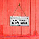 Employee Breakroom 5x10 Hanging Plus Wall or Door Sign | Office Decor