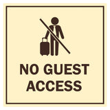 Signs ByLITA Square No Guest Access (Stick Man) Wall or Door Sign