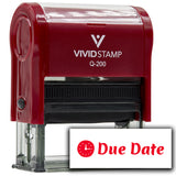 Vivid Stamp Due Date Self-Inking Rubber Stamps Teachers And Schools | Motivational Stamps For Children | Re-inkable Ink Pad