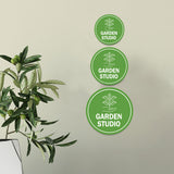 Circle Plus Garden Studio Wall or Door Sign | Easy Installation | Business & Studio Signage