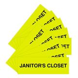 Basic Janitor's Closet Door/Wall Sign (Multipack)