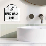 Hand Wash Only' Headstone ? Wall/Door Restroom & Hygiene Sign