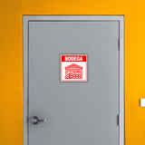 Square Plus Bodega Wall or Door Sign | Spanish | Health & Safety Warehouse Business Signage