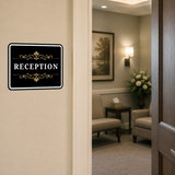 Classic Framed Plus Reception — Wall or Door Sign | Funeral and Memorial Services - Room & Area - Sign