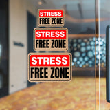 Classic Framed Plus Stress Free Zone Wall or Door Sign | Funny Home Decor