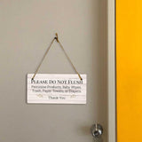 Restroom & Hygiene 5x10 Hanging Wall or Door Signs (Dark Wood)