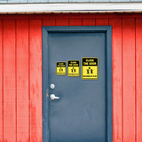Portrait Round Plus Close The Door Children At Play Wall or Door Sign | Children Safety Signs