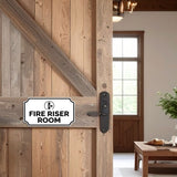 Notched Standard Fire Riser Room Wall or Door Sign | Fire/Emergency/Electrical/Security Safety Signs