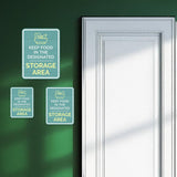 Portrait Round Plus Keep Food In the Designated Storage Area Wall or Door Sign | General Kitchen and Food-related