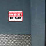 Classic Framed Plus Emergency Pull Cable Door or Wall Sign | Business Protection Construction Site Warehouse & Shop Area