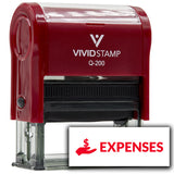 Vivid Stamp Expenses Self-Inking Rubber Stamps Teachers And Schools | Motivational Stamps For Children | Re-inkable Ink Pad