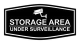 Signs ByLITA Fancy Storage Area Under Surveillance Sign Easy Installation Elegant Design Wall or Door Sign