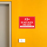 Classic Framed Plus Do Not Block Fire Exits – Clear Path at All Times Door or Wall Sign | Workplace Safety & First Aid