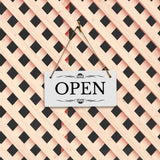 Open 5" x 10" Hanging Wall or Door Sign | Rustic Twine | Stylish Business or Office Signage