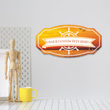 Victorian Custom plus Boat (Sunset) Door or Wall Sign | Easy Installation | Family & Business Signage