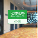 Classic Framed Plus Hand Hygiene Compliance Audits in Progress Door or Wall Sign | Hygiene and Safety Signage
