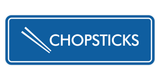 Signs ByLITA Standard Chopsticks Door or Wall Sign Easy Installation | Durable Construction | Kitchen Essentials | Hygiene | AirBnB Signs