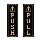 Signs ByLITA Vertical Push and Pull Door Signs (Bible and Cross) Door Sign
