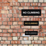 Signs ByLITA Basic No Climbing Sign | Easy No-Tool Installation | Powerful Foam Tape