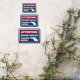 Classic Framed Plus Attention: We Don’t Call 911, We Protect Our Own Door or Wall Sign | Home Security