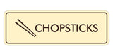 Signs ByLITA Standard Chopsticks Door or Wall Sign Easy Installation | Durable Construction | Kitchen Essentials | Hygiene | AirBnB Signs