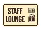 Classic Framed Staff Lounge Wall or Door Sign