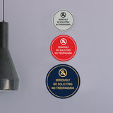 Circle Seriously No Soliciting No Trespassing Wall or Door Sign