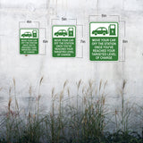 Portrait Round Plus Move Your Car Off The Station Once You've Reached Your Targeted Level of Charge Door or Wall Sign | Electric Vehicle Charging Station | Parking